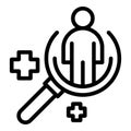 Patient examination icon outline vector. Doctor treatment