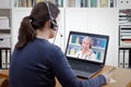 Patient headset video consultation doctor Royalty Free Stock Photo