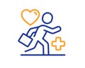 Patient line icon. Medical doctor sign. Vector