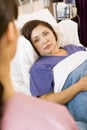 Patient Lying In Hospital Bed