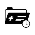 Patient medical health history record icon as hospital document archive Royalty Free Stock Photo