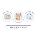 Patient medical history loop concept icon Royalty Free Stock Photo