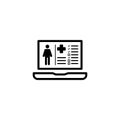 Patient Medical Record Icon. Flat Design
