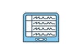 Patient Monitor icon, related to medical tools icon flat line style
