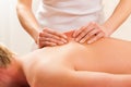 Patient at the physiotherapy - massage Royalty Free Stock Photo