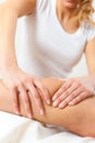 Patient at the physiotherapy - massage Royalty Free Stock Photo