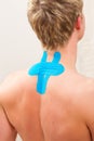 Patient at the physiotherapy with tape Royalty Free Stock Photo