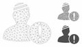 Patient Problem Vector Mesh Network Model and Triangle Mosaic Icon Royalty Free Stock Photo