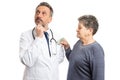 Patient putting money inside pocket of doctor Royalty Free Stock Photo