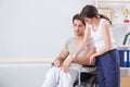 The patient recovering in hospital after injury trauma Royalty Free Stock Photo