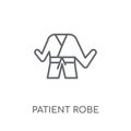 Patient robe linear icon. Modern outline Patient robe logo conce