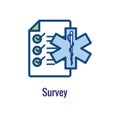 Patient Satisfaction Icon with patient experience imagery - and rating idea