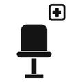 Patient seat icon simple vector. Waiting area