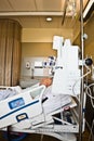 Patient Sleeping in Hospital Bed Royalty Free Stock Photo