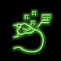 patient sleeping under anesthesia neon glow icon illustration