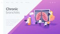 Chronic obstructive pulmonary disease landing page concept