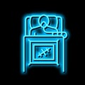 patient surgery neon glow icon illustration