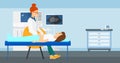 Patient under ultrasound examination. Royalty Free Stock Photo