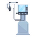 Patient ventilator medical machine icon, cartoon style