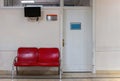 Patient waiting chair in an old hospital