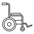 Patient wheelchair icon, outline style