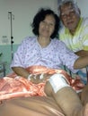 Patient who had a total knee replacement surgery