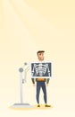 Patient during x ray procedure vector illustration