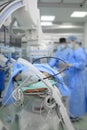 Patient in X-rays operating room