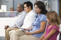 Patients In Doctors Waiting Room Royalty Free Stock Photo