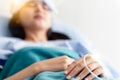 Patients women give saline solution, Flu achoo