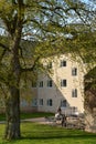 Patio on Aarhus University campus, Denmark Royalty Free Stock Photo