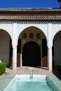 Patio, Alcazaba de Malaga, Spain. Royalty Free Stock Photo