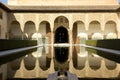 Patio of Arrayanes of Alhambra, Granada, Spain Royalty Free Stock Photo