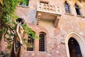 Patio and balcony of Romeo and Juliet house, Verona, Italy Royalty Free Stock Photo