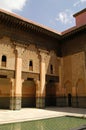 Patio at Ben Youssef Medrassa in Marrakech Royalty Free Stock Photo