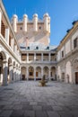 Patio de Armas Courtyard and Tower of John II of Castile (Juan II) at Alcazar of Segovia - Segovia, Spain