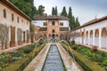 Patio de la Acequia in Generalife, Granada, Spain Royalty Free Stock Photo