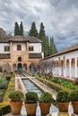 Patio de la Acequia in Generalife, Granada, Spain Royalty Free Stock Photo