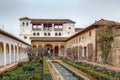 Patio de la Acequia in Generalife, Granada, Spain Royalty Free Stock Photo