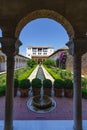 Patio de la Acequia in the monumental Alhambra in Granada, in Spain Royalty Free Stock Photo