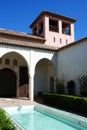 Patio de la Alberca, Malaga castle. Royalty Free Stock Photo