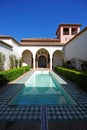 Patio de la Alberca, Malaga castle. Royalty Free Stock Photo