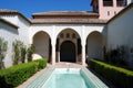 Patio de la Alberca, Nasrid Palace, Malaga. Royalty Free Stock Photo