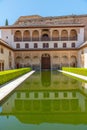 Patio de los Arrayanes inside of Nasrid Palace at Alhambra, Granada, Spain