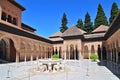 Patio de los Leones Patio of the Lions in the Palacios Nazaries, The Alhambra, Granada, Andalucia, Spain Royalty Free Stock Photo