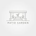 patio garden vector illustration design, modern terrace icon symbol design