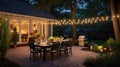 patio lighting house Royalty Free Stock Photo