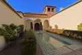 Patio with pool in Alcazaba moorish castle in Malaga