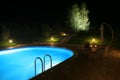 Patio and Pool by Night-2 Royalty Free Stock Photo