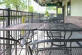 Patio dining area of a restaurant Royalty Free Stock Photo